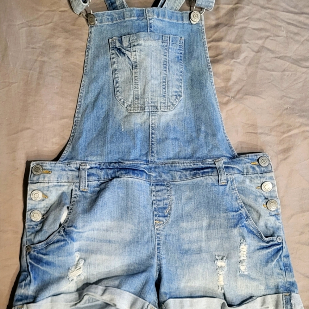 Wallflower Denim Overall Shorts